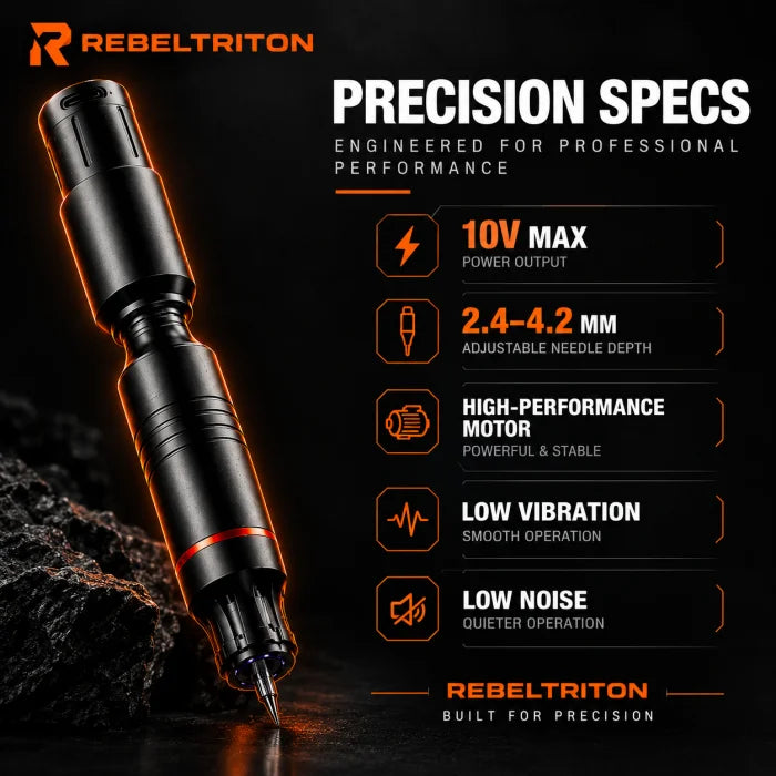 Black Diamond Beginner Tattoo Kit with Wireless Tattoo Pen