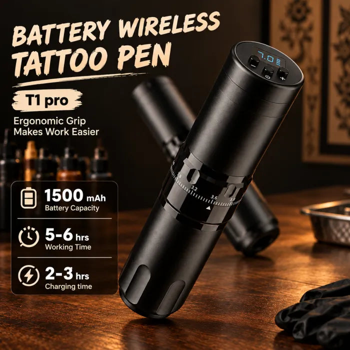 T1 Pro Adjustable Stroke Wireless Tattoo Pen